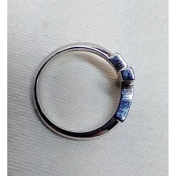 Opal Inlay Cross Ring 925 Size 8 - Picture 4 of 7